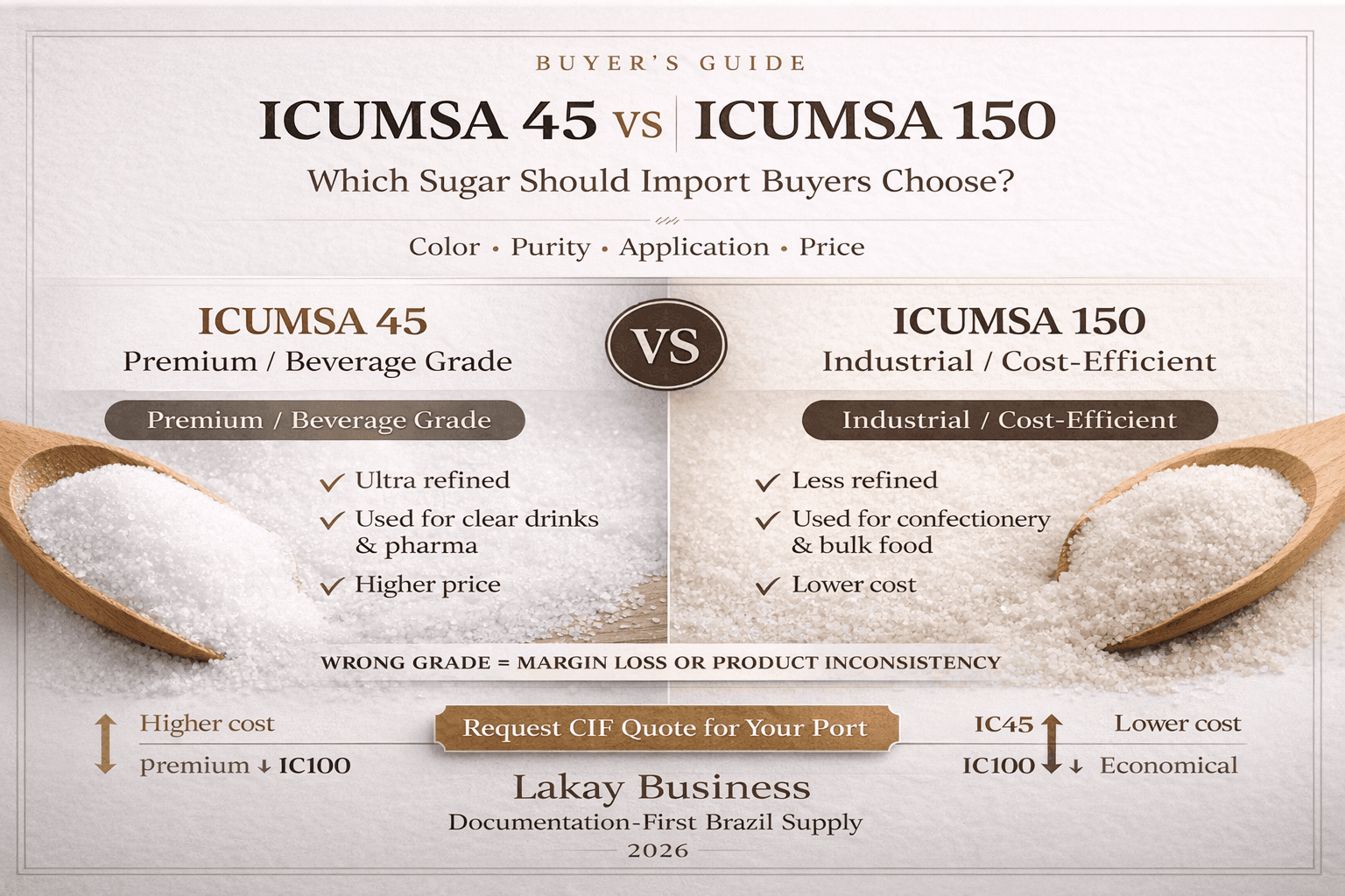ICUMSA 45 vs ICUMSA 150: What's the Difference for Import Buyers?